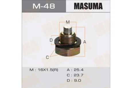 Пробка сливная поддона (с шайбой) Toyota (M-48) MASUMA 'M48