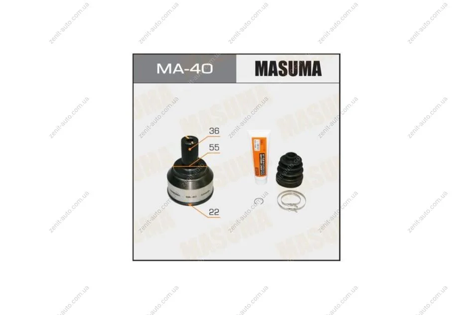 ШРУС 22x55x36 MAZDA 3 2006 (MA-40) MASUMA MA40 (фото 1)