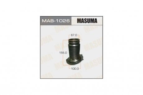 Пыльник амортизатора переднего Toyota Avalon, Camry (-02) (MAB-1026) MASUMA MAB1026 (фото 1)