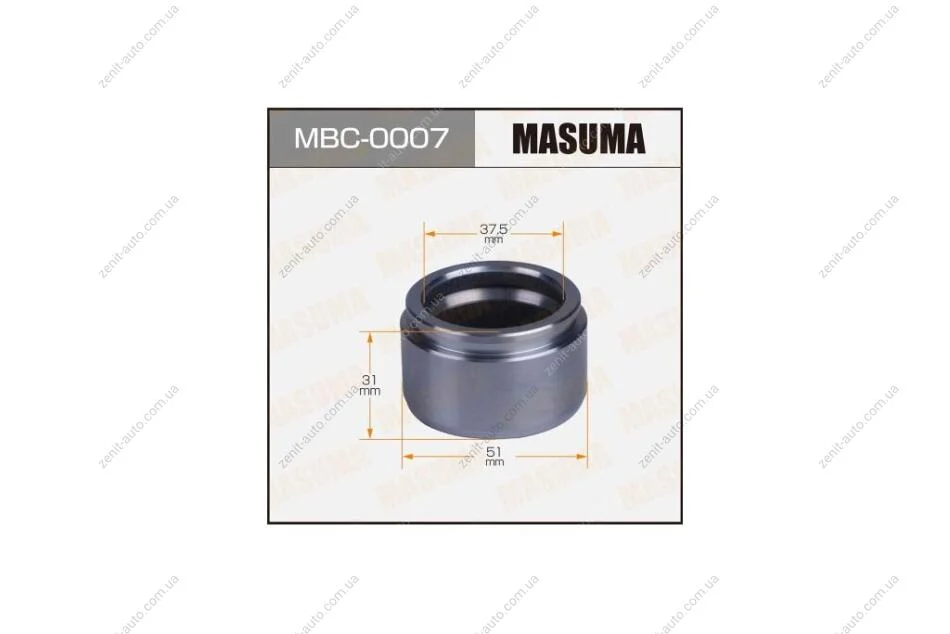 Поршень супорта гальмівного переднього (D-51mm) Toyota Land Cruiser (02-), Sequoia, Tundra (06-) (MBC-0007) MASUMA MBC0007 (фото 1)