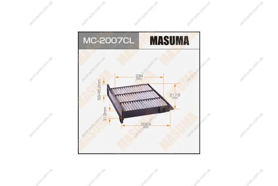 Фильтр салона угольный (MC-2007CL) MASUMA MC2007CL (фото 1)