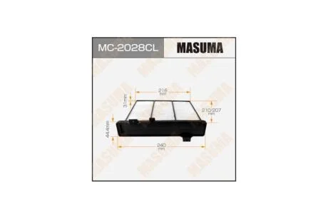 Фильтр салона угольный MITSUBISHI PAJERO 2000-2006 (MC-2028CL) MASUMA MC2028CL