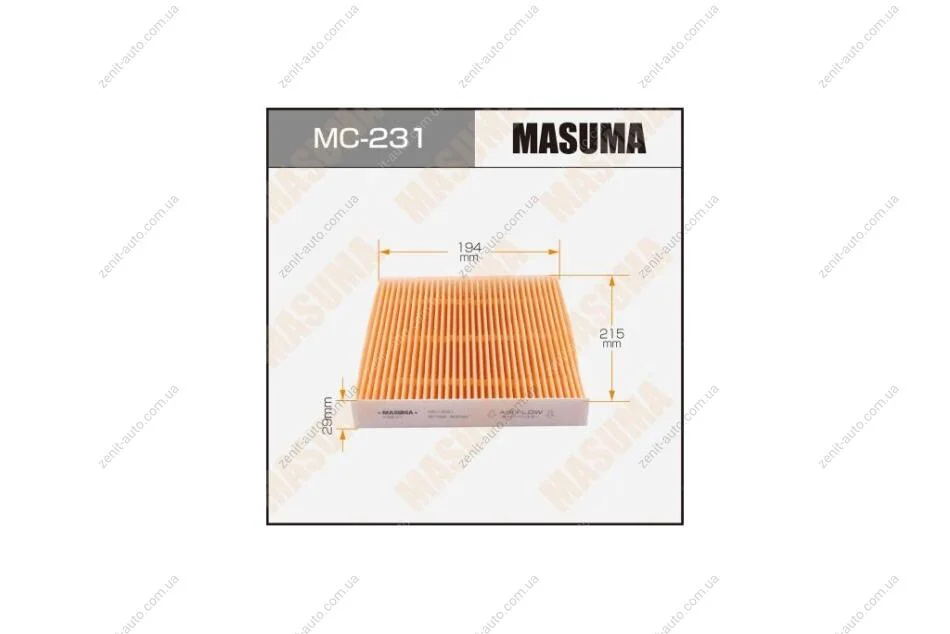 Фільтр салону (MC-231) MASUMA MC231 (фото 1)