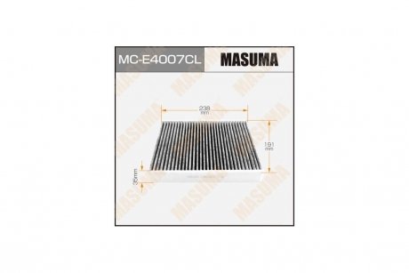Фильтр салона угольный FORD/ FIESTA/ V1300, V1400, V1600 01-07FORD GALAXY (WA6) 2.0 TDCi (07-15)/MAZDA 6 (MC-E4007CL) MASUMA MCE4007CL (фото 1)