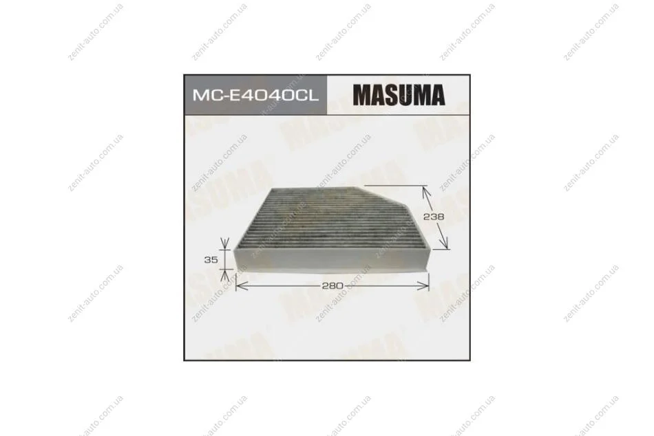 Фильтр салона угольный AUDI/ A4A5Q5/ V1800 V4200 07- (MC-E4040CL) MASUMA MCE4040CL (фото 1)