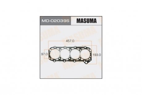 Прокладка ГБЦ MASUMA MD02039S (фото 1)