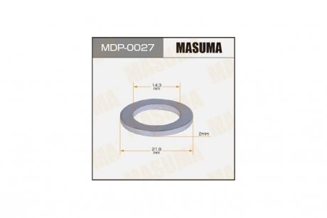 Кільце ущільнювальне зливної пробки Honda (MDP-0027) MASUMA MDP0027