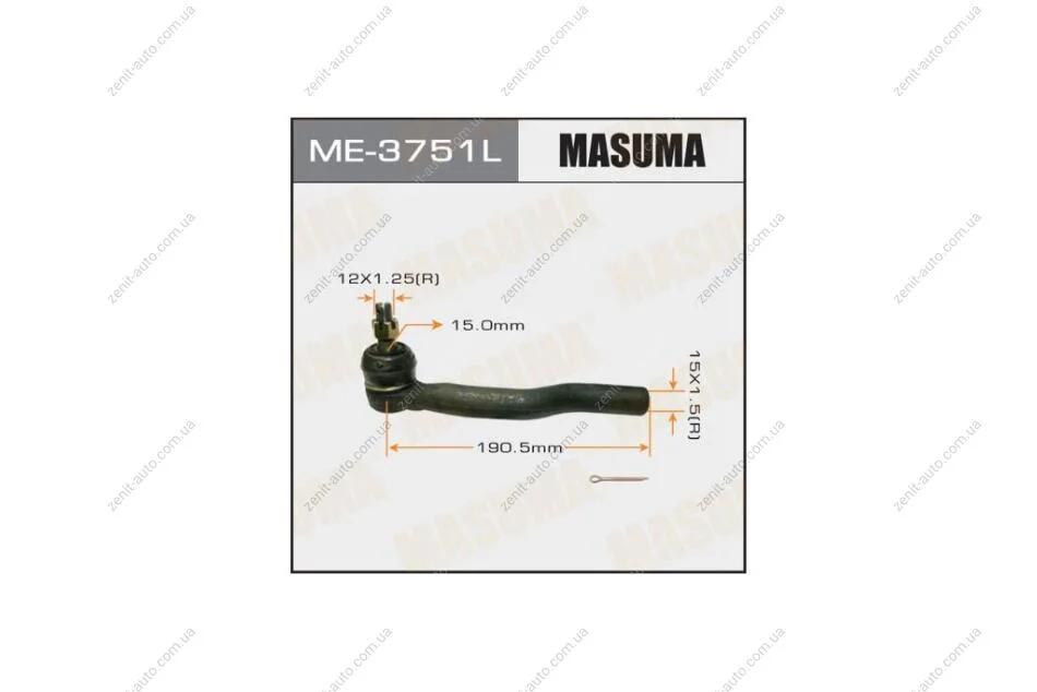 Наконечник рулевой тяги out TOYOTA AURIS, WINDOM/ MCV30, CAMRY ACV# LH (ME-3751L) MASUMA 'ME3751L (фото 1)