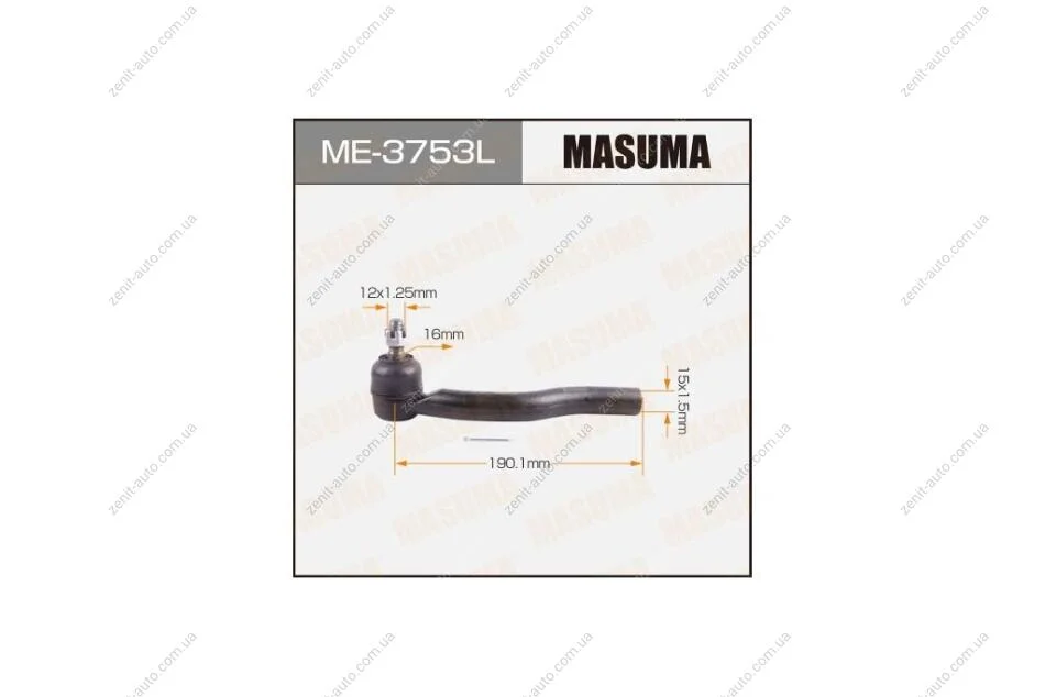 Наконечник рулевой левый Toyota Camry (03-) (ME-3753L) MASUMA ME3753L (фото 1)