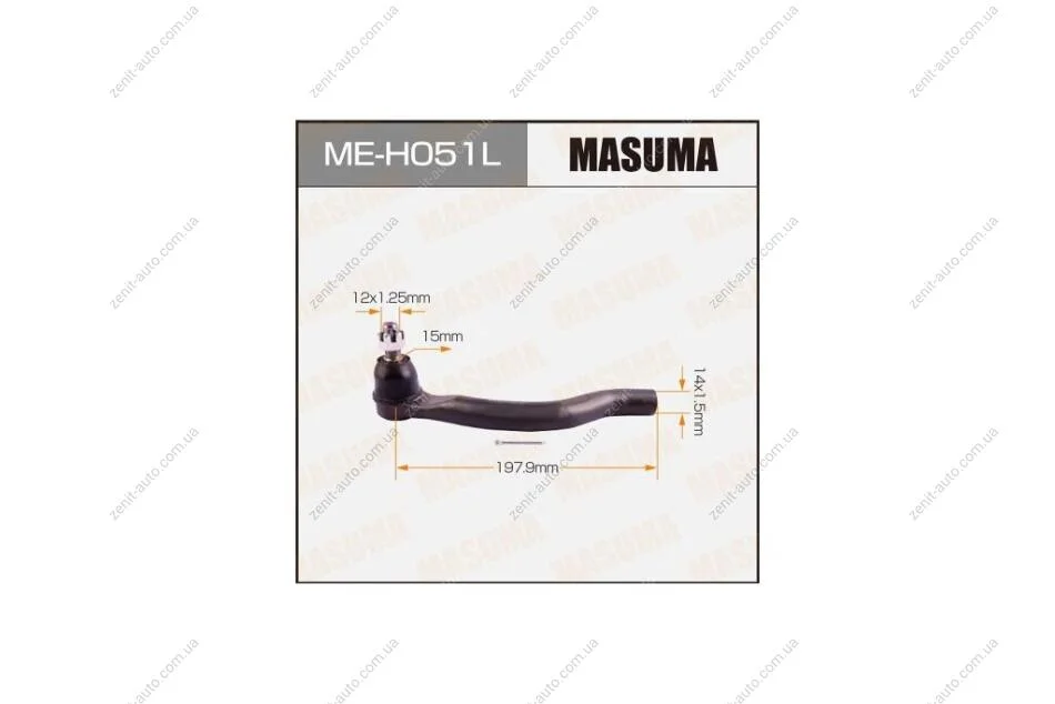 Наконечник кермовий HONDA ACCORD 08- OUT L А ТАКОЖ HONDA EURO CIVIC CIVIC 06- 11- OUT R (ME-H051L) Masuma MASUMA MEH051L (фото 1)