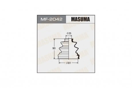 Пильовик ШРКШ внутрішнього Mitsubishi L 200 (05-), Pajero (-06) (MF-2042) MASUMA MF2042
