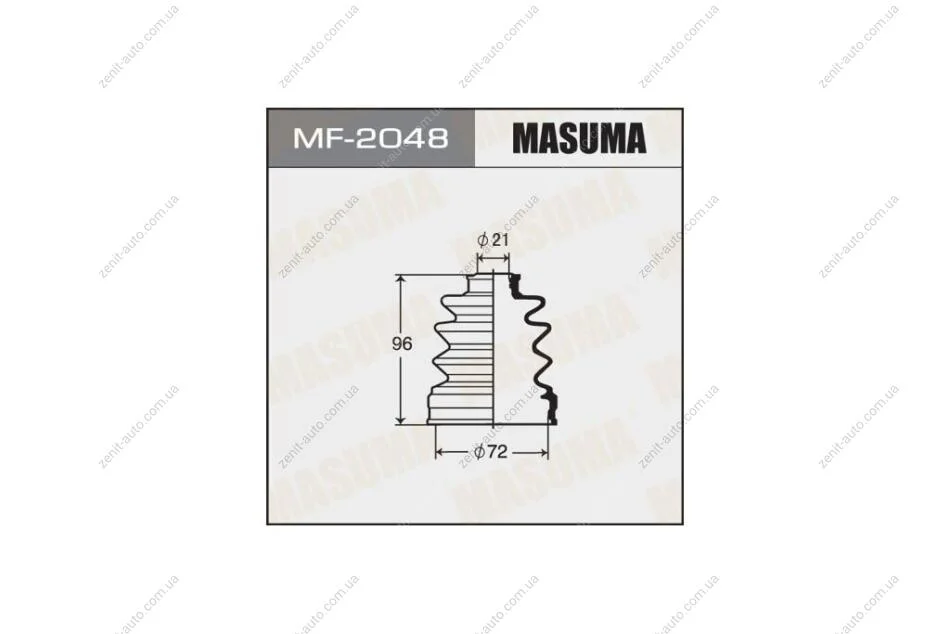 Пыльник ШРУСа SUBARU OUTBACK (BR) 2.5 i AWD (13-18), SUBARU FORESTER (08-13) (MF-2048) MASUMA MF2048 (фото 1)