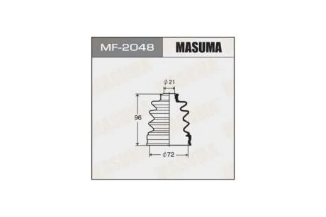 Пыльник ШРУСа SUBARU OUTBACK (BR) 2.5 i AWD (13-18), SUBARU FORESTER (08-13) (MF-2048) MASUMA MF2048
