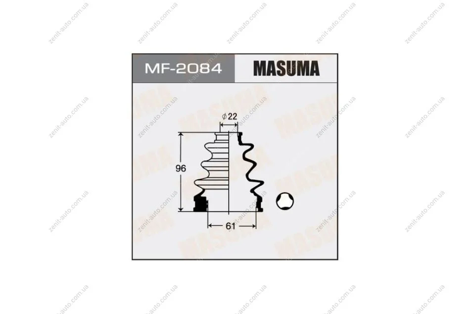 Пильовик ШРКШ внутрішнього Toyota Auris (06-09), Corolla (00-06), Prius (09-11) (MF-2084) MASUMA MF2084 (фото 1)