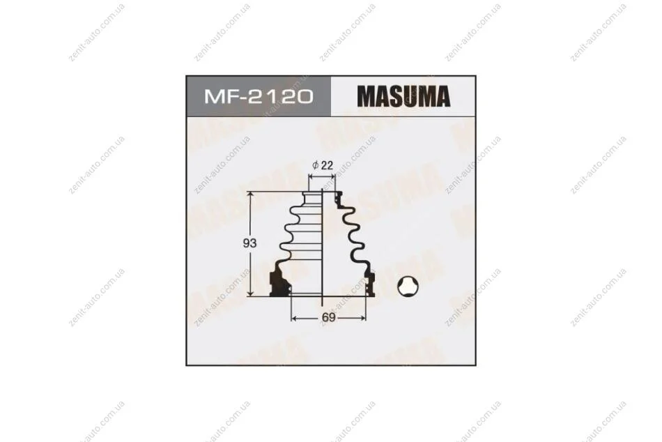 Пильовик ШРКШ внутрішнього Toyota Corolla (00-06), RAV 4 (00-05) (MF-2120) MASUMA MF2120 (фото 1)