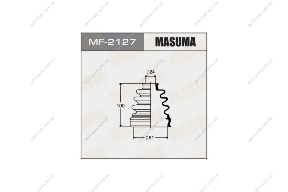 Пильовик ШРКШ зовнішнього Nissan Juke (10-14)/ Toyota Auris (08-11), Corolla (06-13) (MF-2127) MASUMA MF2127 (фото 1)
