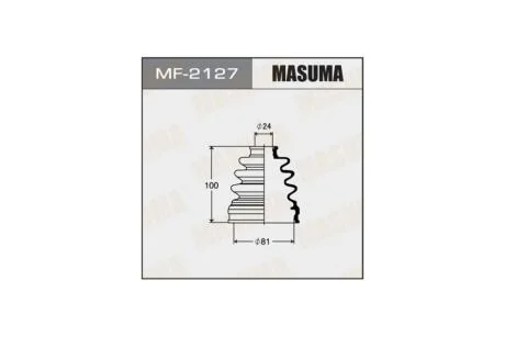 Пильовик ШРКШ зовнішнього Nissan Juke (10-14)/ Toyota Auris (08-11), Corolla (06-13) (MF-2127) MASUMA MF2127