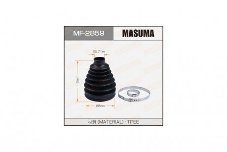 Пыльник ШРУСа MF-2859 (пластик)+ спецхомут MASUMA MF2859 (фото 1)