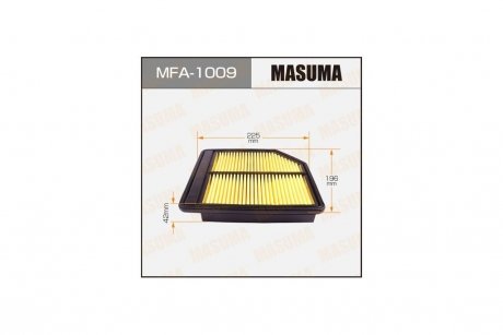 Фільтр повітряний A-886V (MFA-1009) MASUMA MFA1009 (фото 1)