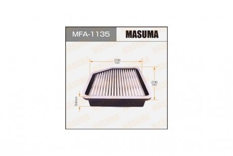 Фильтр воздушный (MFA-1135) MASUMA MFA1135 (фото 1)