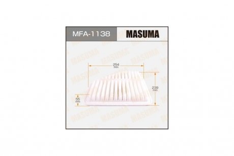 Фильтр воздушный Lexus ES350/ Toyota Camry, RAV4 (06-12) (MFA-1138) MASUMA MFA1138 (фото 1)
