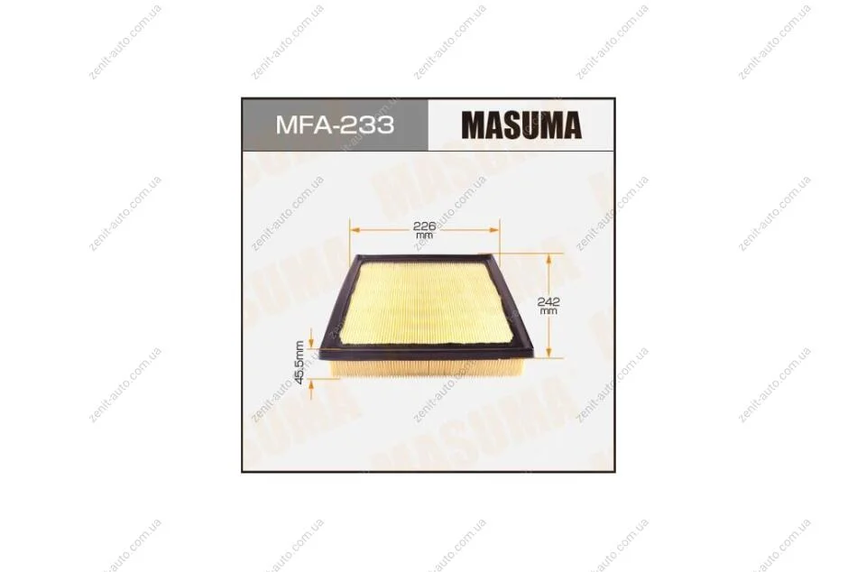 Фильтр воздушный Toyota Camry, Highlander, Rav4 (17-) (MFA-233) MASUMA MFA233 (фото 1)