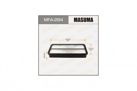 Фільтр повітряний A-161 (MFA-284) MASUMA MFA284