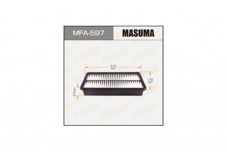 Фільтр повітряний (MFA-597) MASUMA MFA597