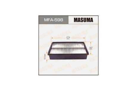 Фильтр воздушный (MFA-598) MASUMA MFA598 (фото 1)