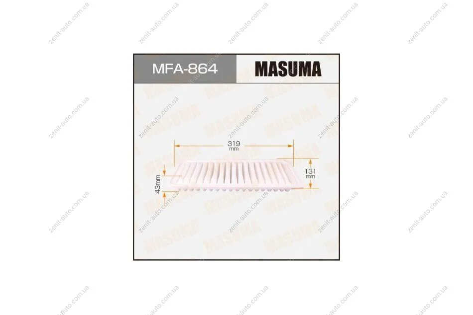 Фільтр повітряний (MFA-864) MASUMA MFA864 (фото 1)