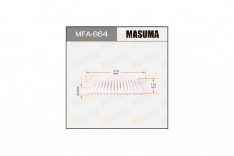 Фильтр воздушный MITSUBISHI CARISMA (DA_) 1.9 DI-D (00-06) (MFA-864) MASUMA MFA864 (фото 1)