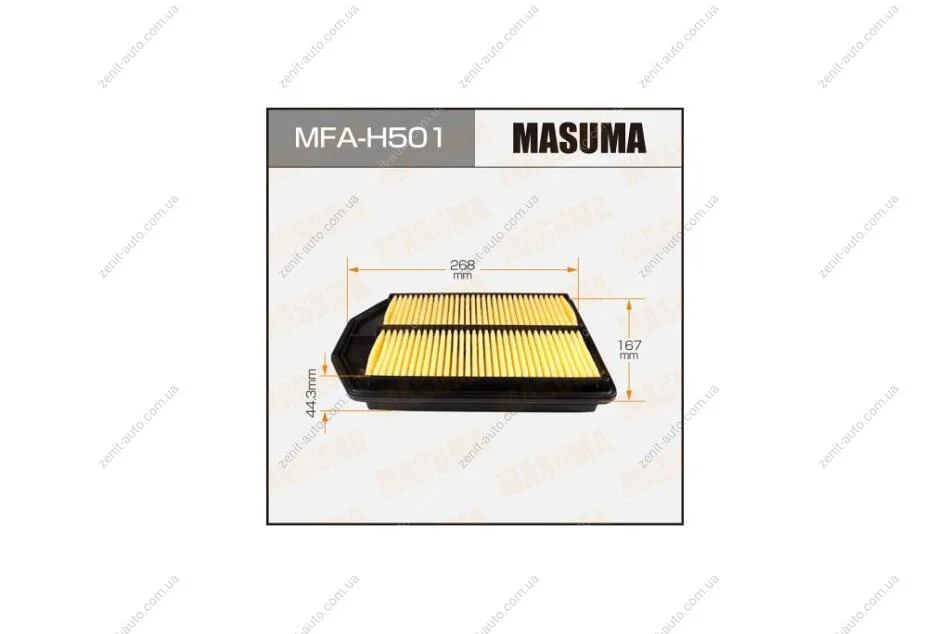 Фільтр повітряний Honda CR-V 2.4 (07-12) (MFA-H501) MASUMA MFAH501 (фото 1)
