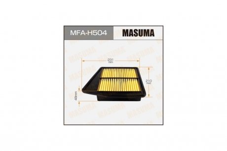 Фильтр воздушный Honda Accord 2.0 (08-12) (MFA-H504) MASUMA MFAH504 (фото 1)