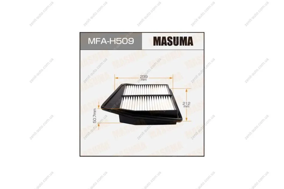 Фільтр повітряний Honda Accord 2.4 (09-) (MFA-H509) MASUMA MFAH509 (фото 1)
