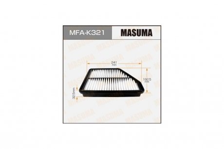Фільтр повітряний A9315 HYUNDAI/ MATRIX/ V1500 V1600 V1800 01- (MFA-K321) MASUMA MFAK321