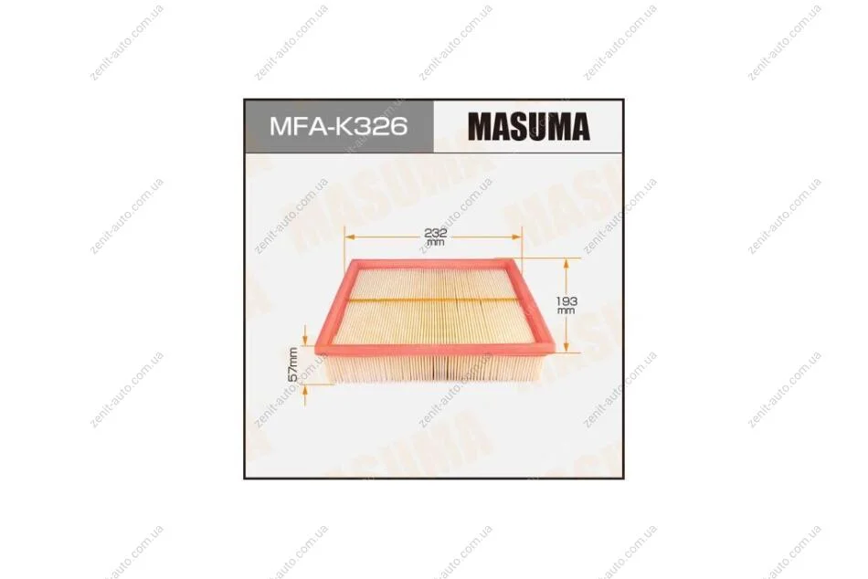 Фільтр повітряний (MFA-K326) MASUMA MFAK326 (фото 1)