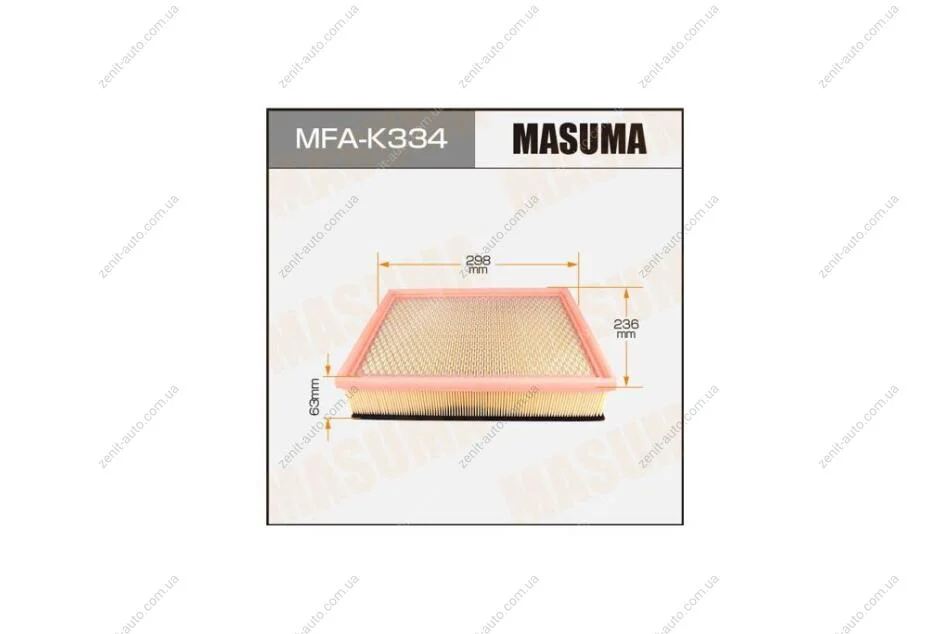 Фильтр воздушный SSANG YONG/ ACTYON, KYRON/ V2000, V2300, V2700 05- (MFA-K334) MASUMA MFAK334 (фото 1)