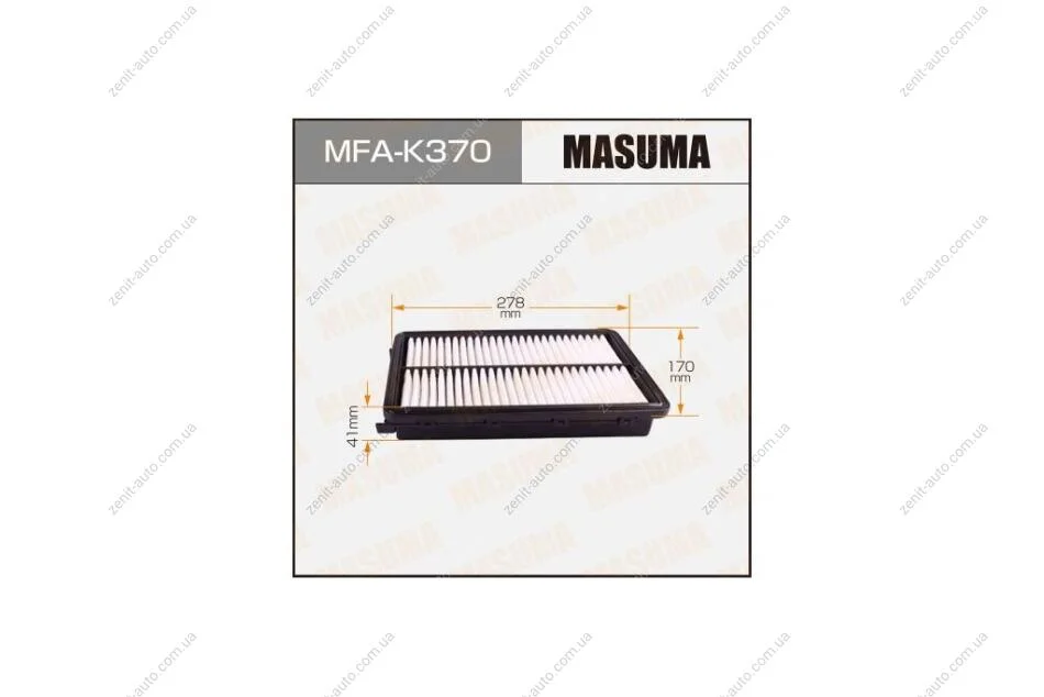 Фильтр воздушный (MFA-K370) MASUMA MFAK370 (фото 1)