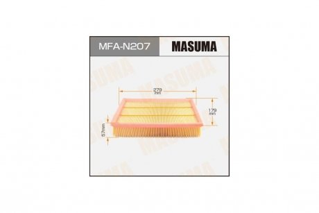 Фильтр воздушный NISSAN/ PATHFINDER, NAVARA 05- (MFA-N207) MASUMA MFAN207