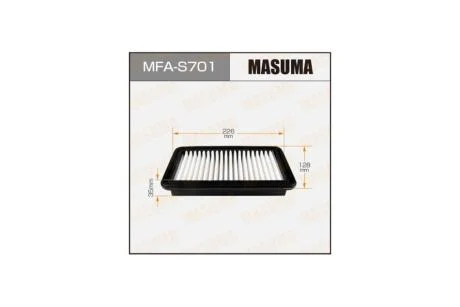 Фильтр воздушный SUZUKI/ SX4/ YA11SYB11SYC11S 06- (MFA-S701) MASUMA MFAS701