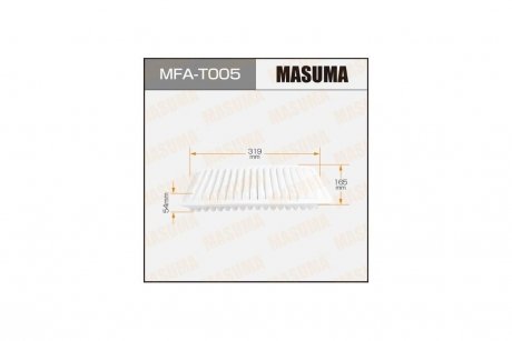 Фільтр повітряний TOYOTA/ COROLLA/ CDE120 01-07 (MFA-T005) MASUMA MFAT005