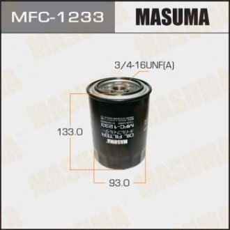 Фильтр масляный MAZDA 5 (CW) 2.0 (11-16)Turbo (10-15)/SKODA ROOMSTER (5J) 1.2 TDI (10-15) MASUMA MFC1233