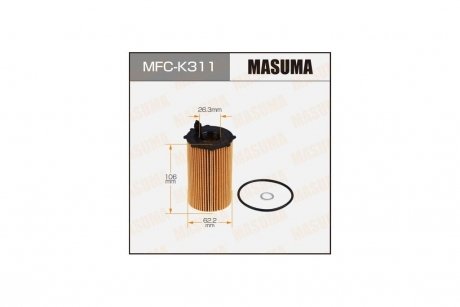 Масляний фільтр HYUNDAI SANTA_FE III (DM) 3.4 AWD (14-19)/HYUNDAI GRANDEUR (HG) 3.0 (11-16) MASUMA MFCK311