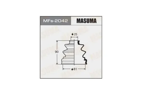Пильовик ШРКШ внутрішній (силікон) Mitsubishi L200 (05-), Pajero (00-06), Pajero Sport (09-) (MFs-2042) MASUMA MFS2042