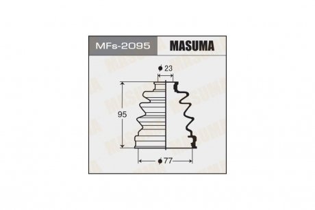 Пильовик ШРКШ зовнішній (силікон) Mazda 3 (03-08) (MFs-2095) MASUMA MFS2095