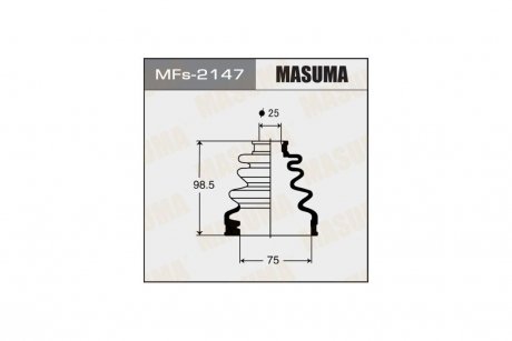 Пыльник ШРУСа (силикон)INFINITI Q70 (Y51) 5.6 AWD (15-20), INFINITI Q50 (03-18) (MFs-2147) MASUMA MFs2147