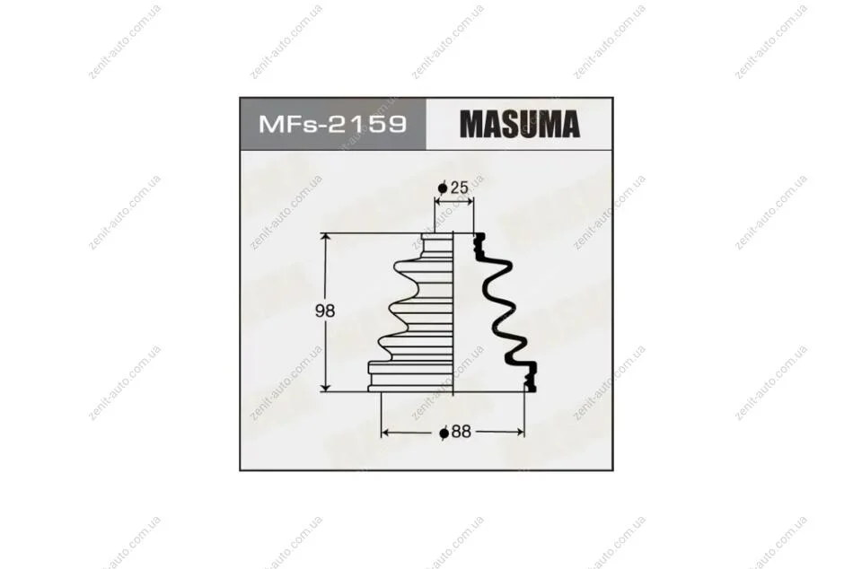 Пыльник ШРУСа наружного (силикон) Toyota Camry (01-05), Prius (09-15) (MFs-2159) MASUMA MFs2159 (фото 1)