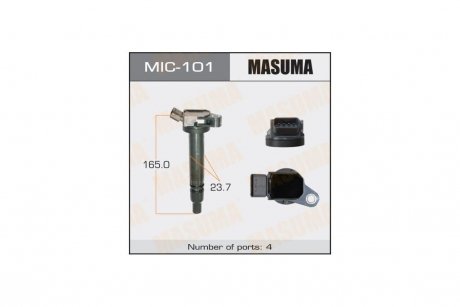 Котушка запалювання Toyota Camry, RAV 4 2.5 (09-), Venza 2.7 (09-16) (MIC-101) MASUMA MIC101 (фото 1)