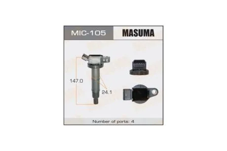 Котушка запалювання Toyota Camry, RAV 4 2.0, 2.4 (-11) (MIC-105) MASUMA MIC105