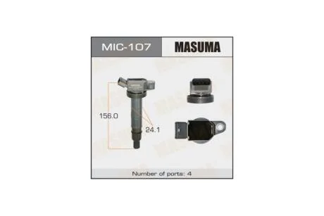 Котушка запалювання 4RUNNER, HILUX / 1AZFSE, 1NZFE, 2TRFE (MIC-107) MASUMA 'MIC-107